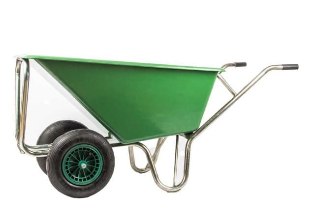 Kruiwagen 160 liter met 2 wielen (gegalvaniseerd frame)