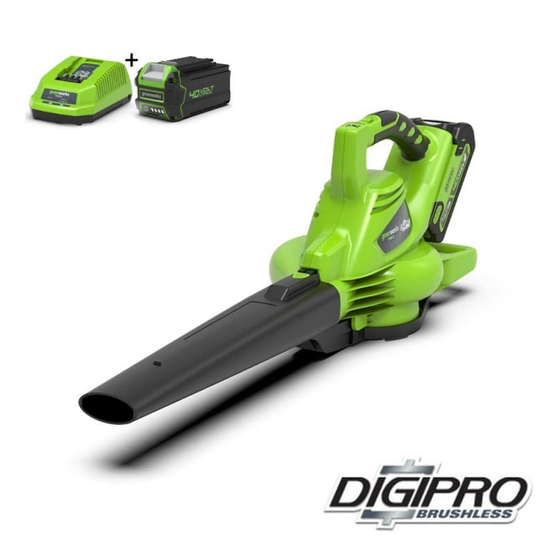 GREENWORKS 40V 4Ah bladblazer en bladzuiger