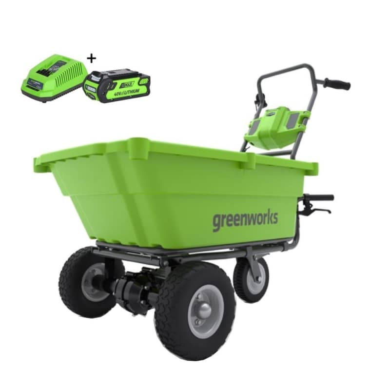 GREENWORKS 40V 2Ah kruiwagen