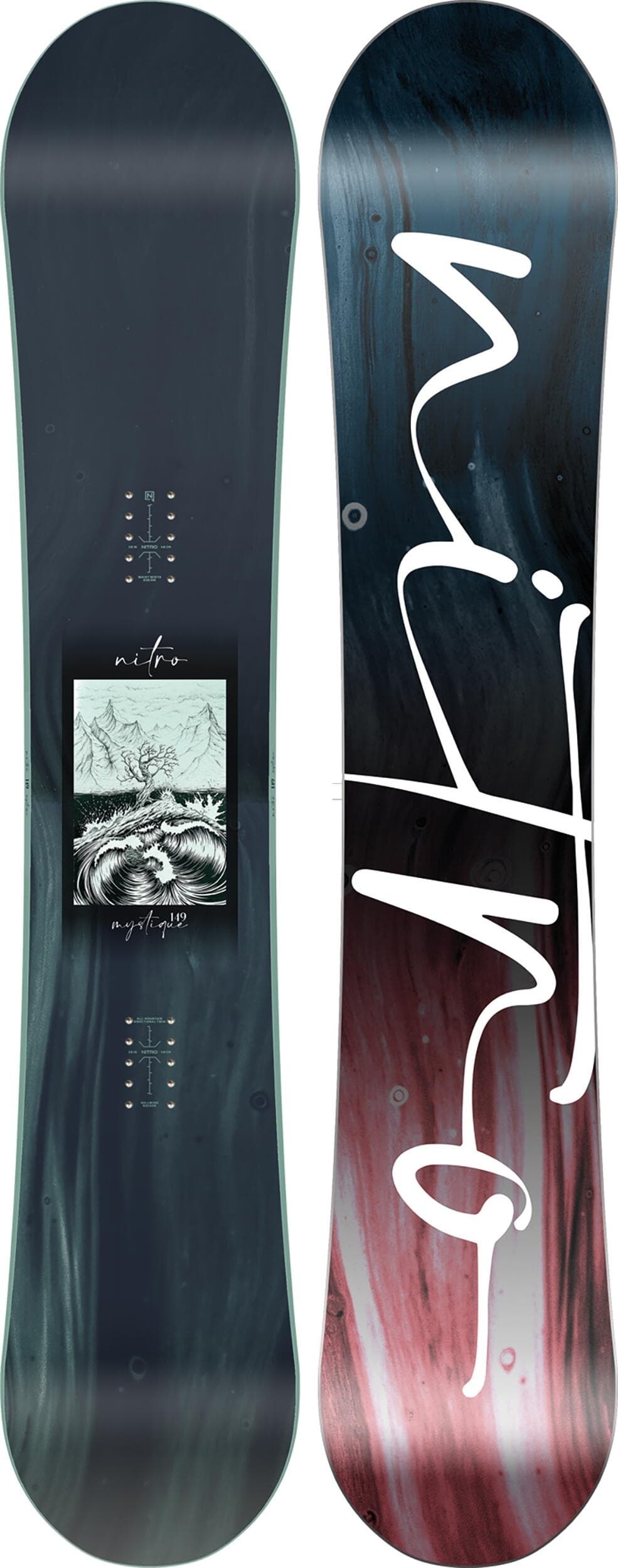 Nitro Mystique All-mountain Snowboard Dames Blauw Dessin 149