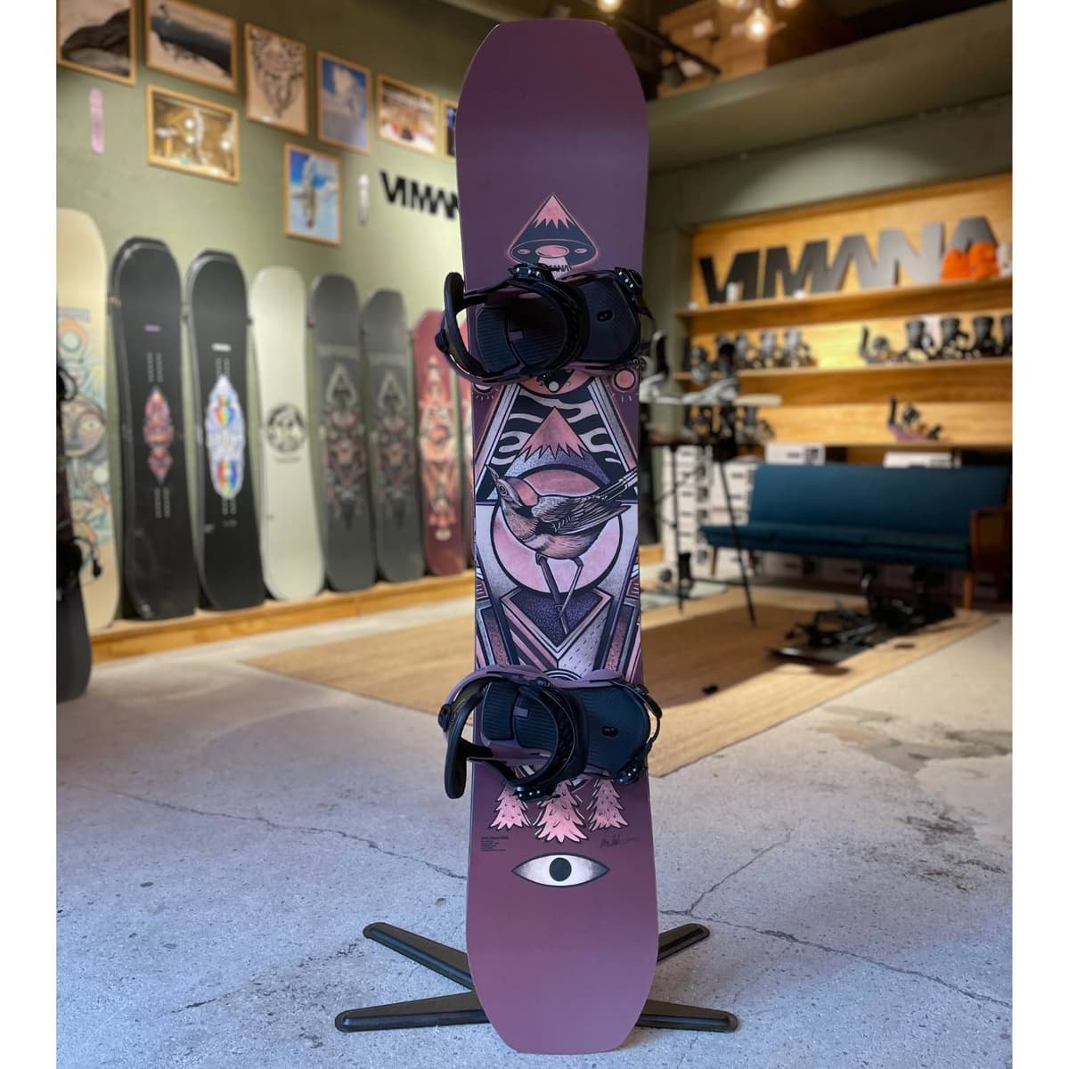 Vimana The Ennitime Twin 2025 Freestyle Snowboard Dames Bordeaux 148 thumbnail 3