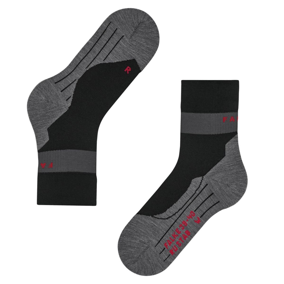 Falke Run Compression Stabilizing Compressie Sport Sokken Heren Zwart 39-41 thumbnail 3