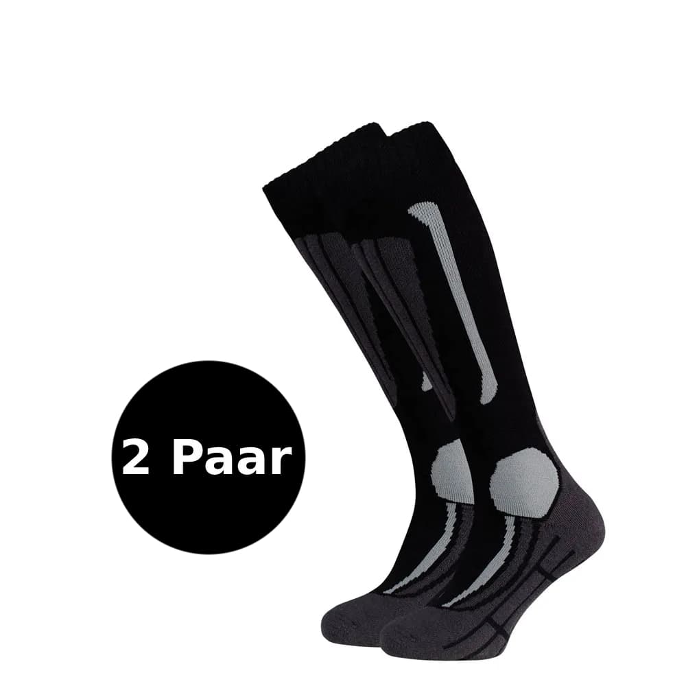 Falcon Max 2-pack Skisokken Junior Zwart 31-34
