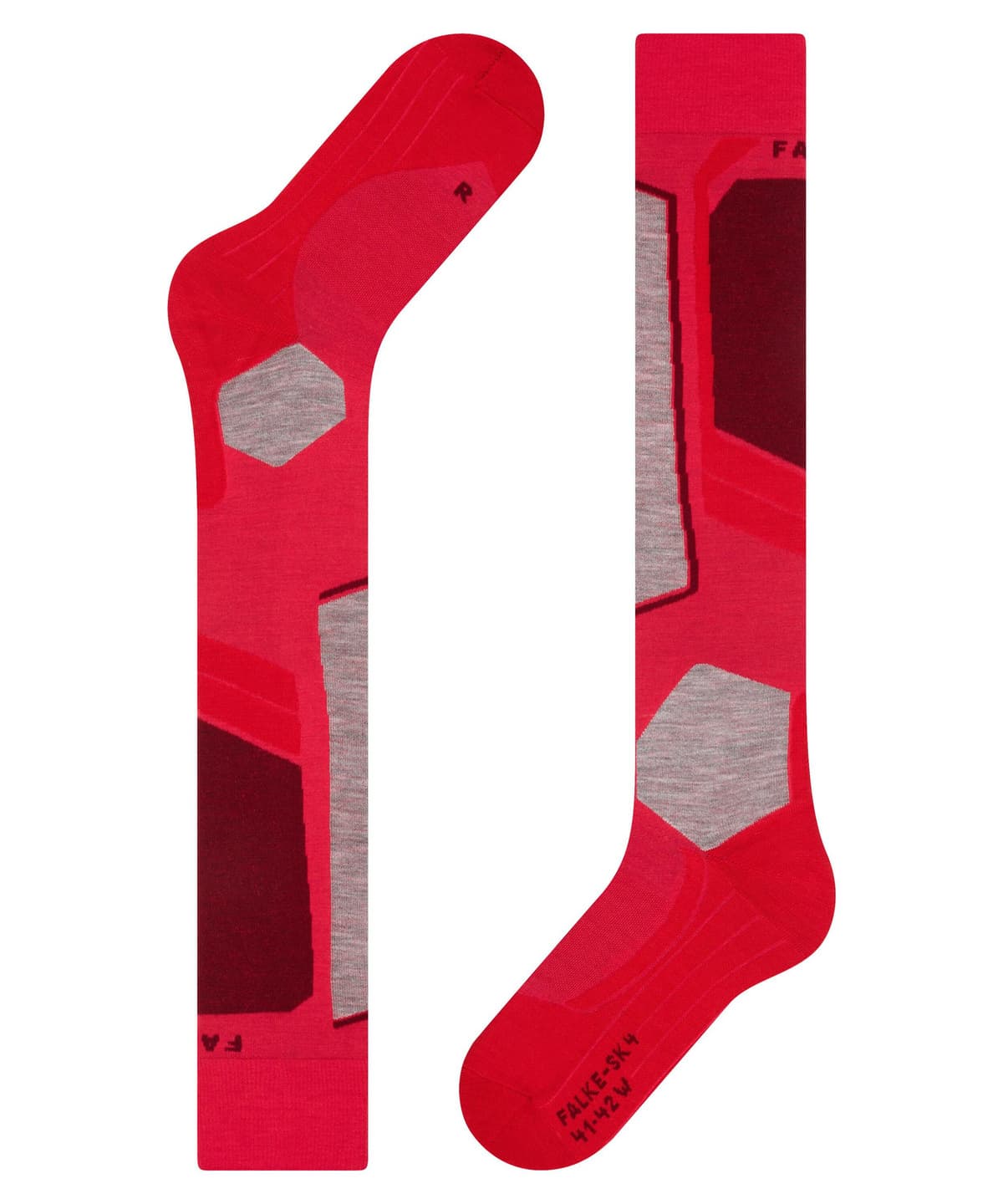Falke Sk4 Gewoon Skisokken Dames Rood Dessin 41-42 thumbnail 2