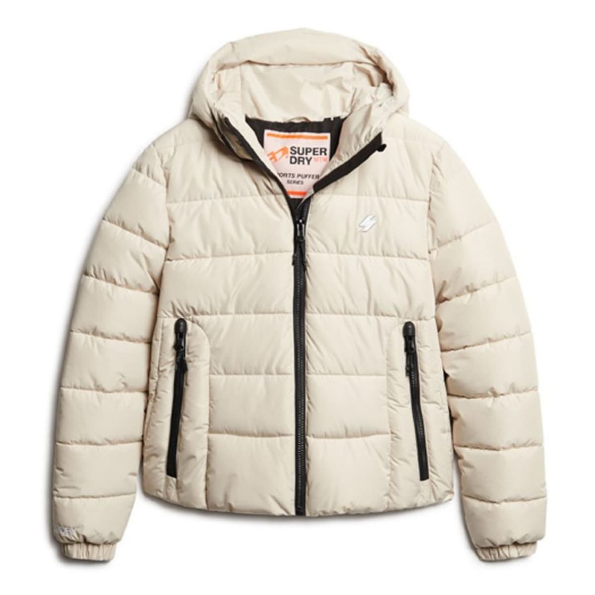Superdry Hooded Sports Puffer Casual Winterjas Dames Beige Xs/34 thumbnail 5