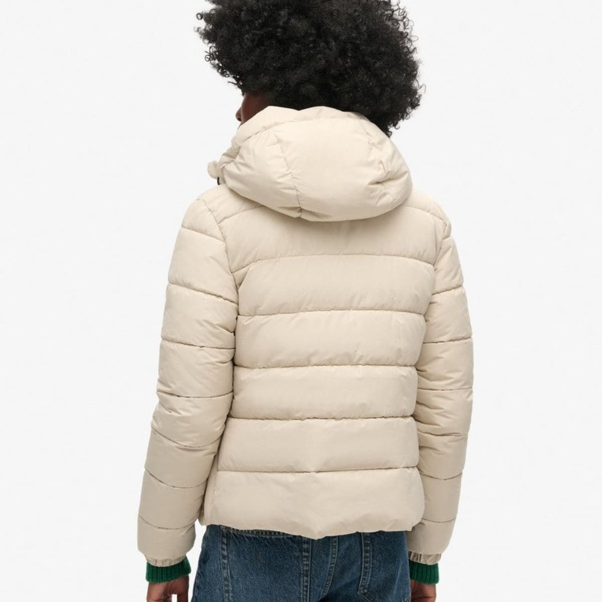 Superdry Hooded Sports Puffer Casual Winterjas Dames Beige Xs/34 thumbnail 4