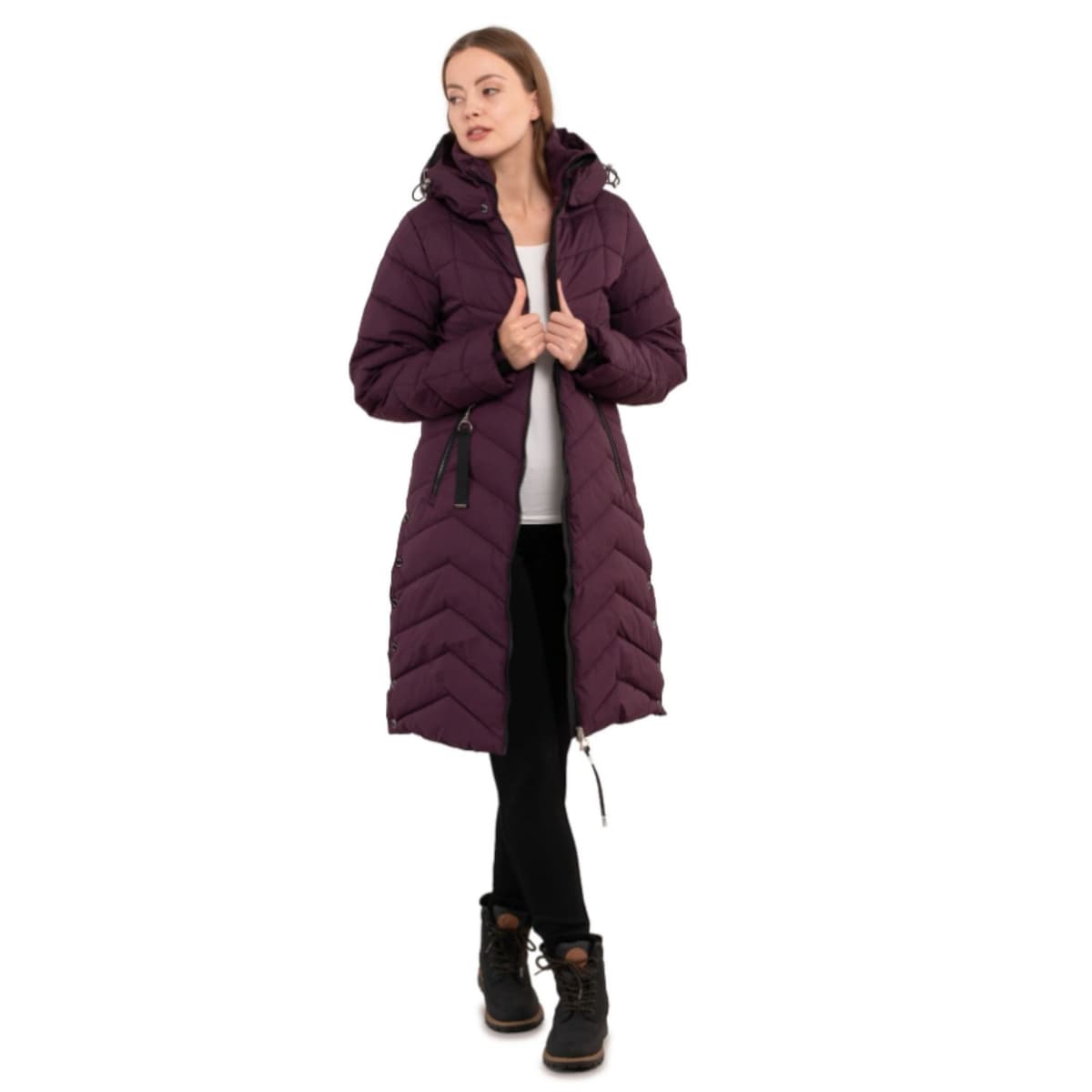 Luhta Iiksi Casual Winterjas Dames Paars Xl/42 thumbnail 4