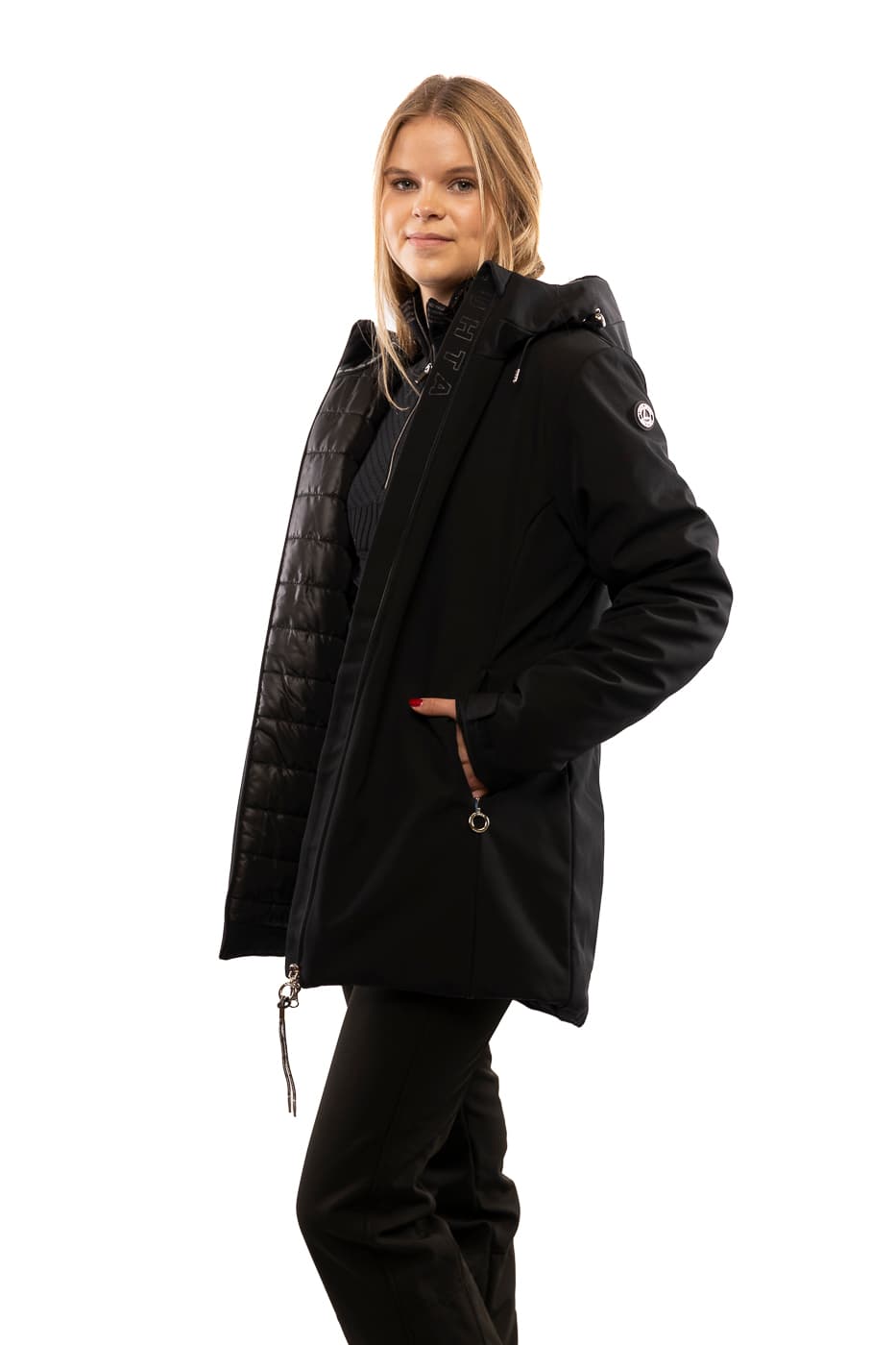 Luhta Iisvesi Casual Winterjas Dames Zwart L/40 thumbnail 3