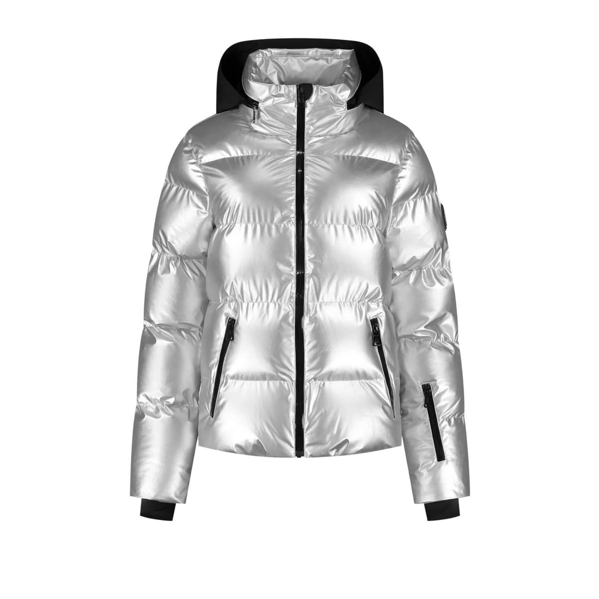 Nikkie Sportswear Gstaad Metallic Ski Jas Dames Zilver Xl/42 thumbnail 5