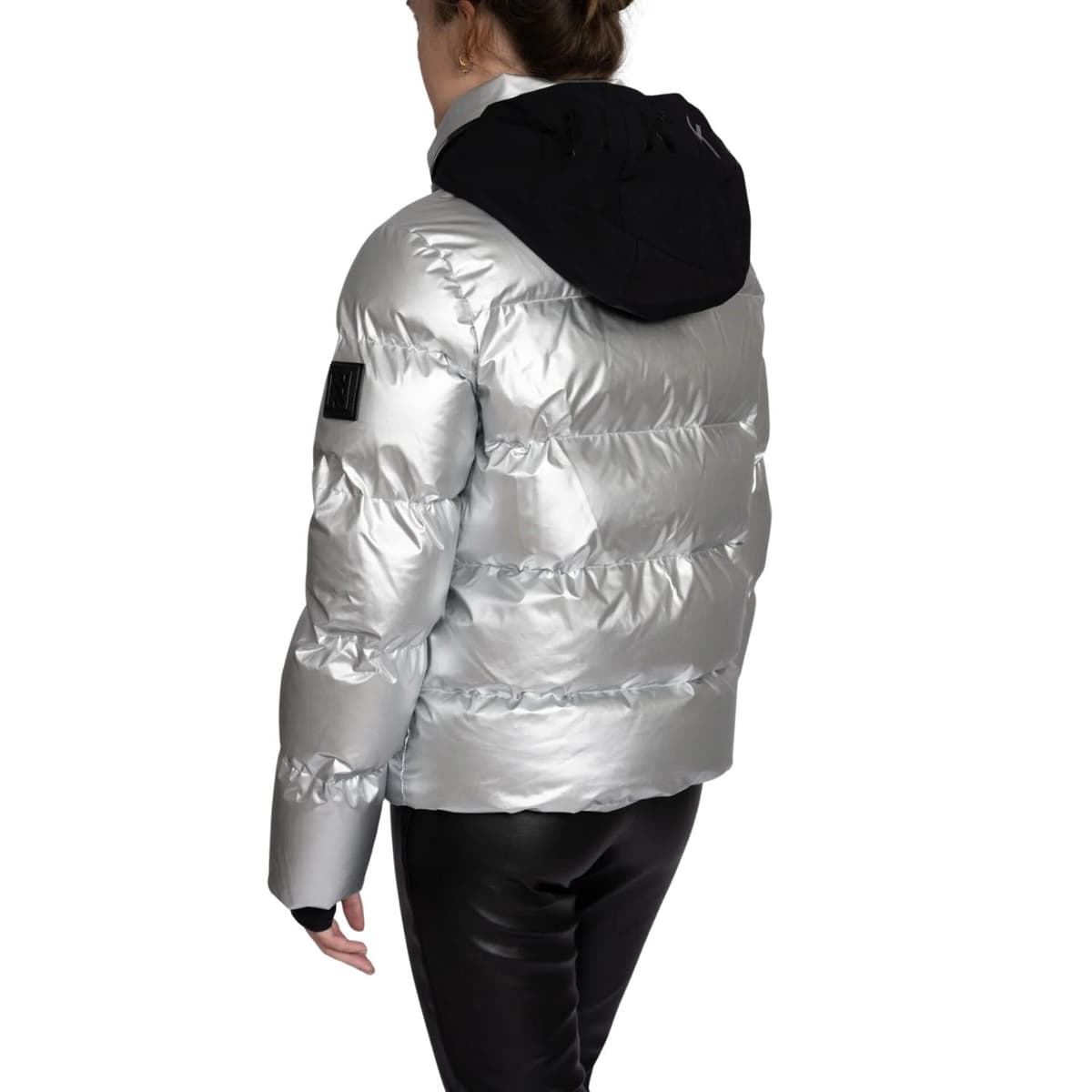 Nikkie Sportswear Gstaad Metallic Ski Jas Dames Zilver Xl/42 thumbnail 3