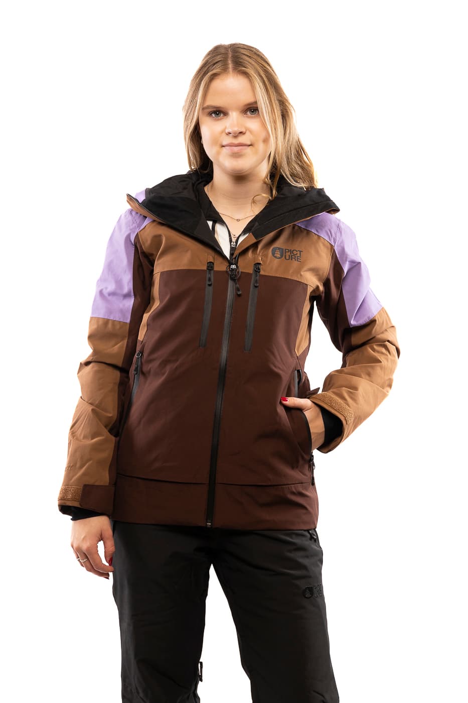 Picture Exa Ski Jas Dames Bruin L/40 thumbnail 6
