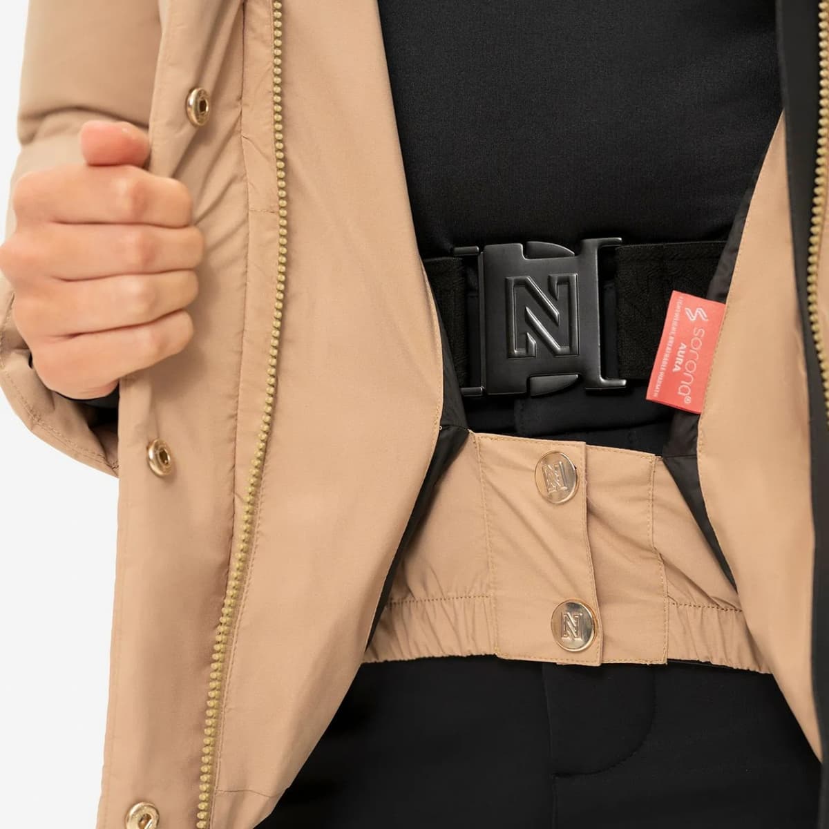 Nikkie Sportswear Nasher Ski Jas Dames Bruin Xl/42 thumbnail 4