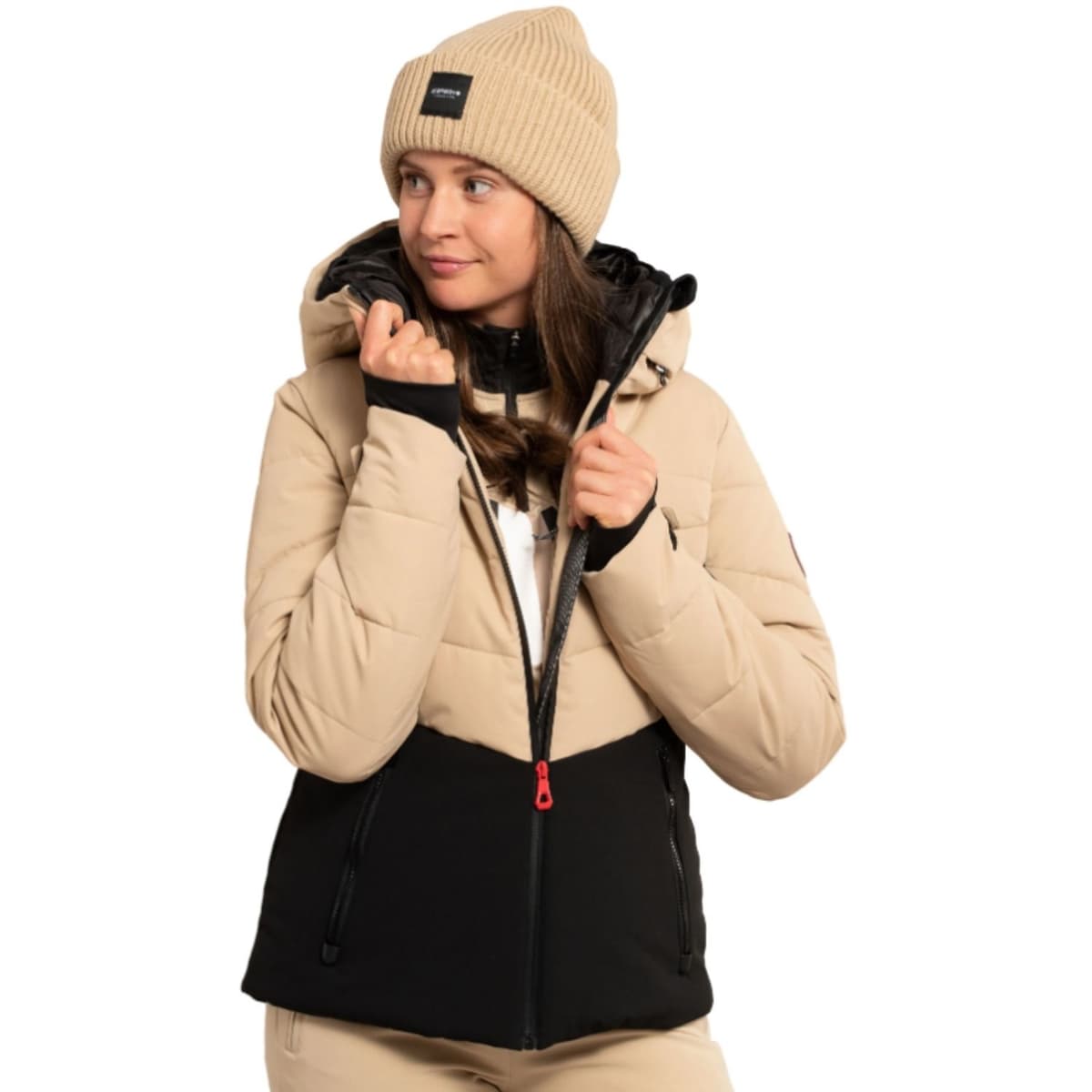 Ice Peak Electra Ski Jas Dames Beige 2xl/44 thumbnail 9