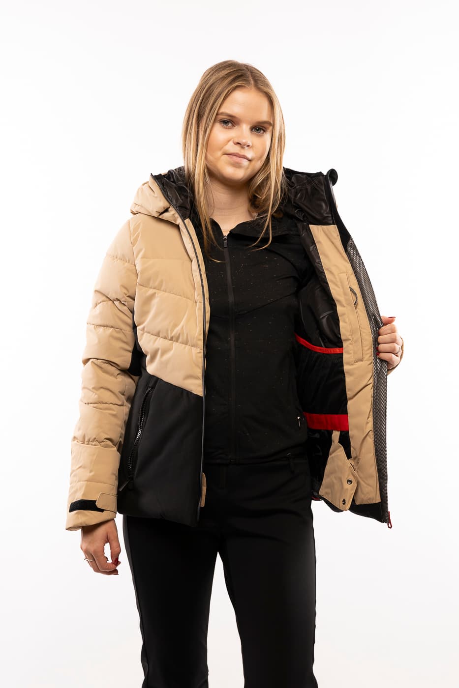 Ice Peak Electra Ski Jas Dames Beige 2xl/44 thumbnail 4