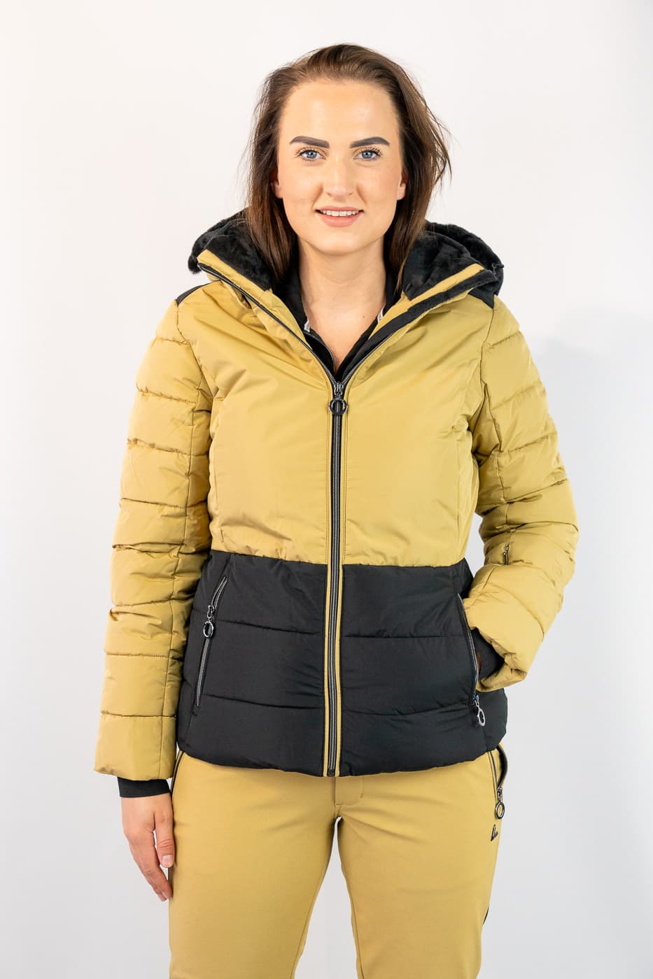 Luhta Tarvantovaara Ski Jas Dames Lichtbruin M/38