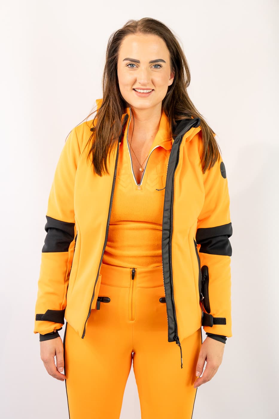 Ice Peak Ecorse Ski Jas Dames Oranje M/38 thumbnail 5