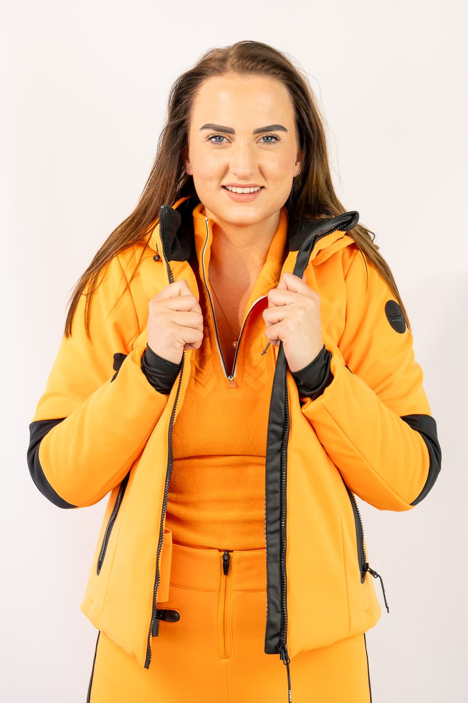 Ice Peak Ecorse Ski Jas Dames Oranje M/38 thumbnail 3
