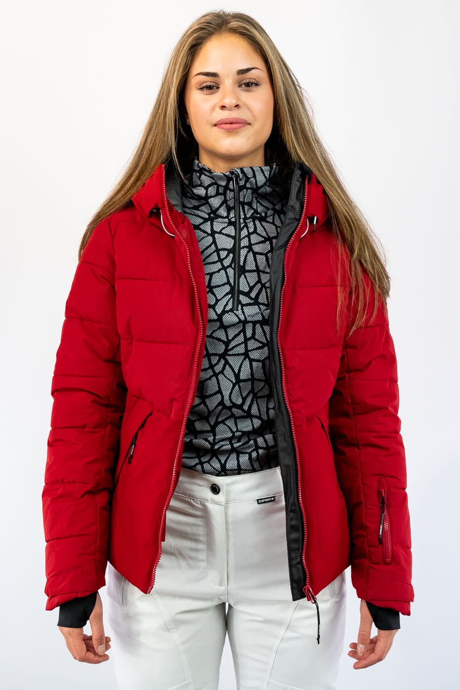 Ice Peak Eden Ski Jas Dames Bordeaux 3xl/46 thumbnail 5