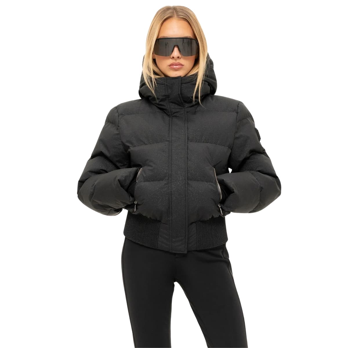 Nikkie Sportswear Numa Glitter Ski Jas Dames Zwart Xs/34 thumbnail 6