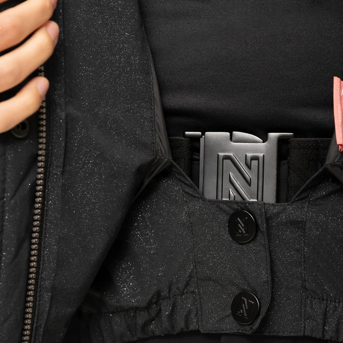 Nikkie Sportswear Numa Glitter Ski Jas Dames Zwart Xs/34 thumbnail 5