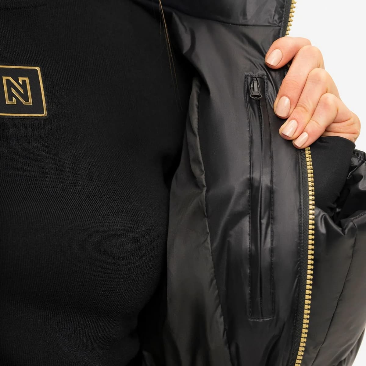 Nikkie Sportswear Nafferton Ski Jas Dames Zwart L/40 thumbnail 3