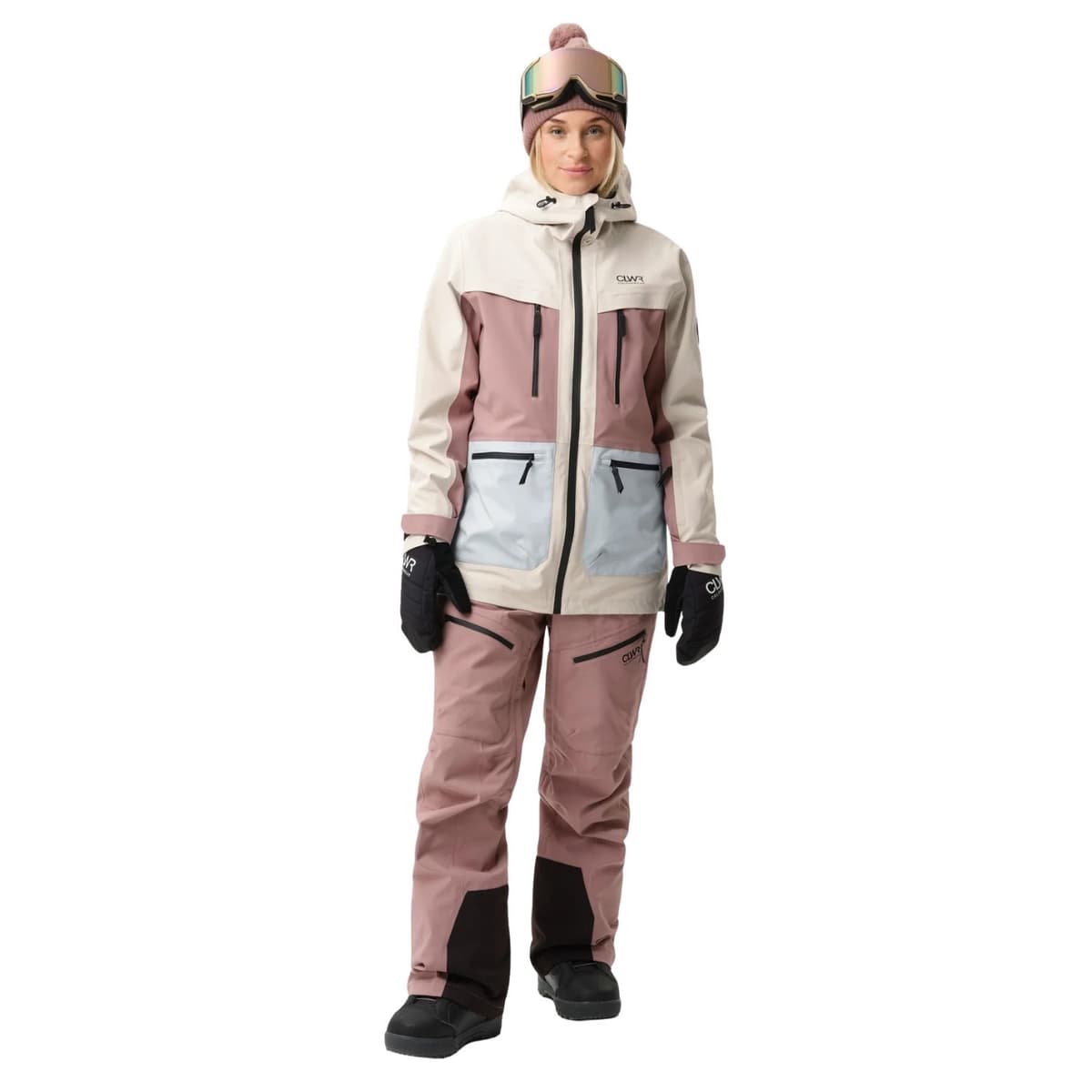 Colourwear Transfer Ski/snowboard Jas Dames Taupe Dessin M/38 thumbnail 4