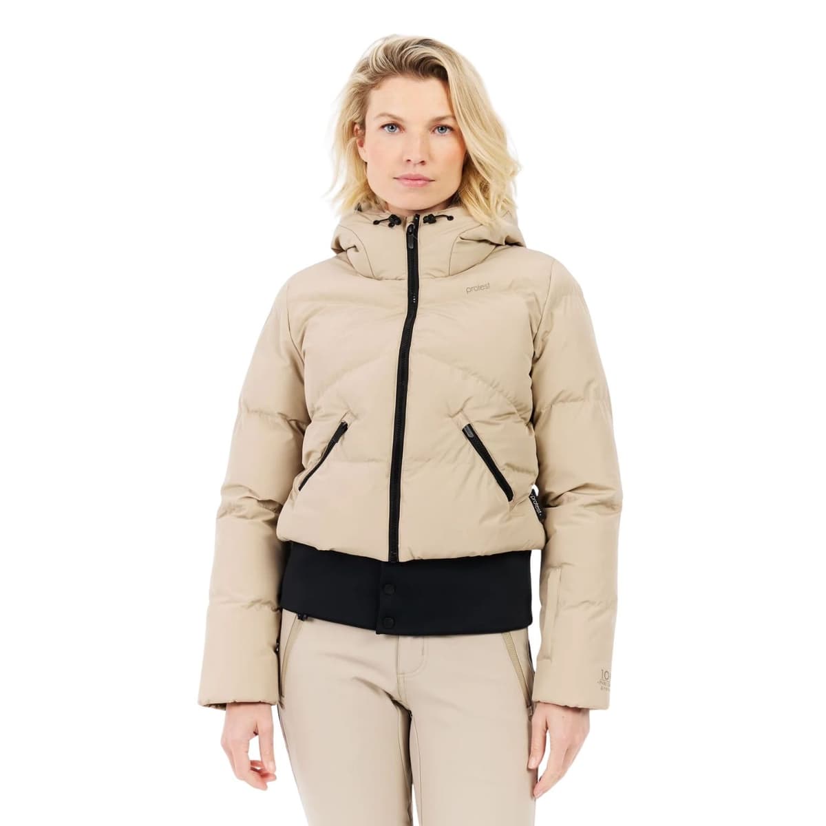Protest Prtpreppy Ski/snowboard Jas Dames Beige M/38 thumbnail 5
