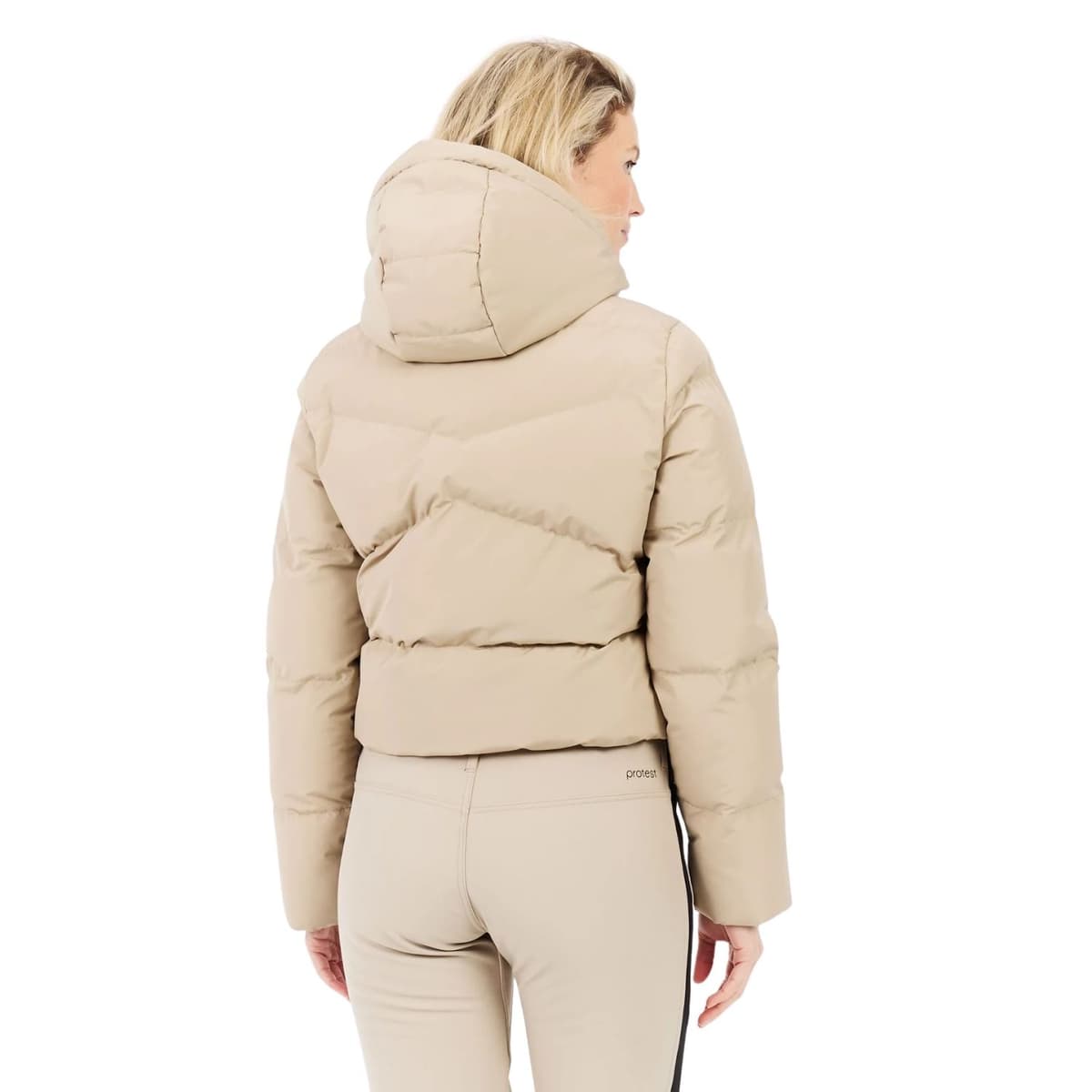 Protest Prtpreppy Ski/snowboard Jas Dames Beige M/38 thumbnail 2