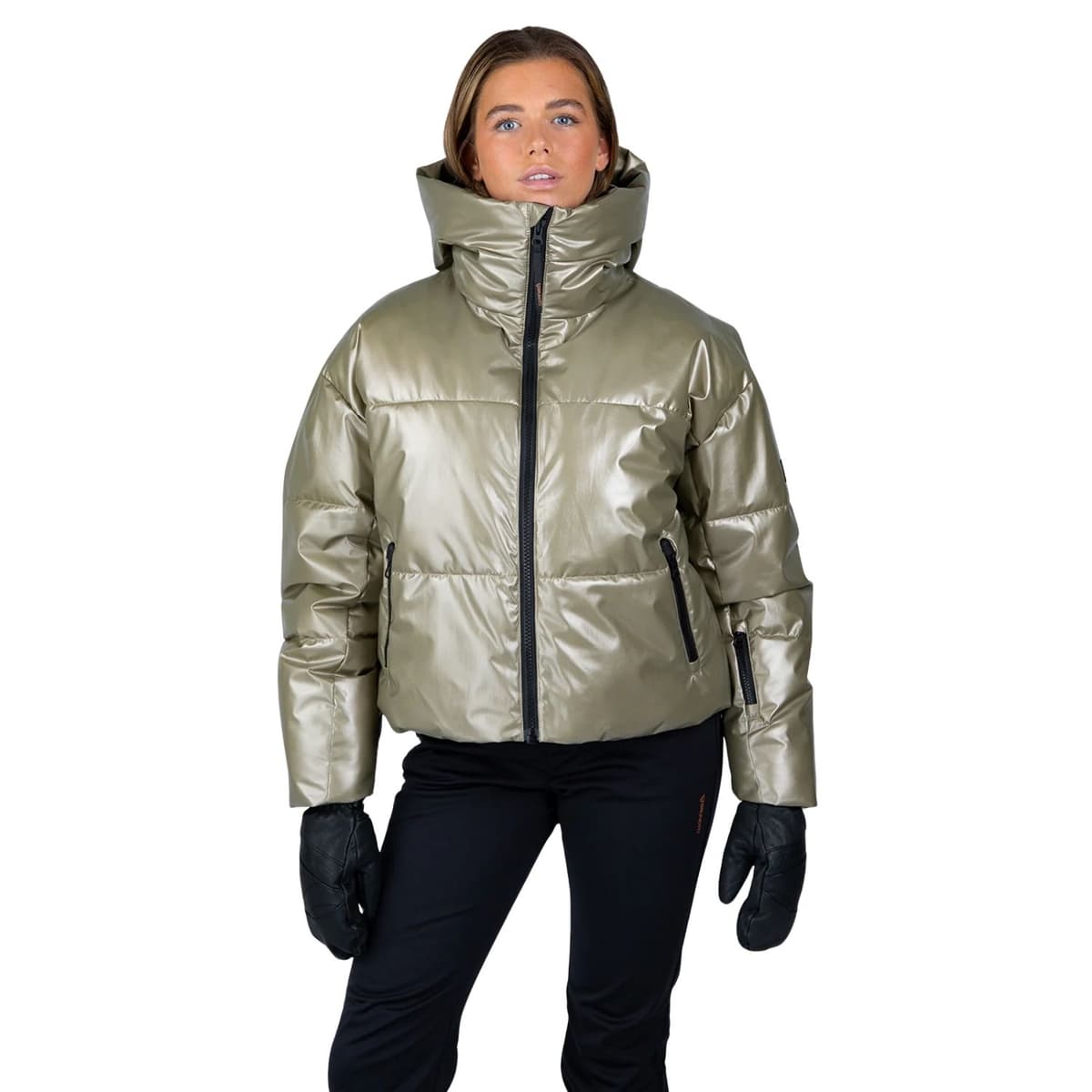 Brunotti Fiaska-metallic Ski/snowboard Jas Dames Goud Xl/42 thumbnail 3