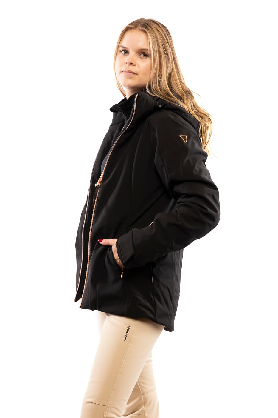 Brunotti Aria Softshell Winterjas Dames Zwart L/40. thumbnail 3
