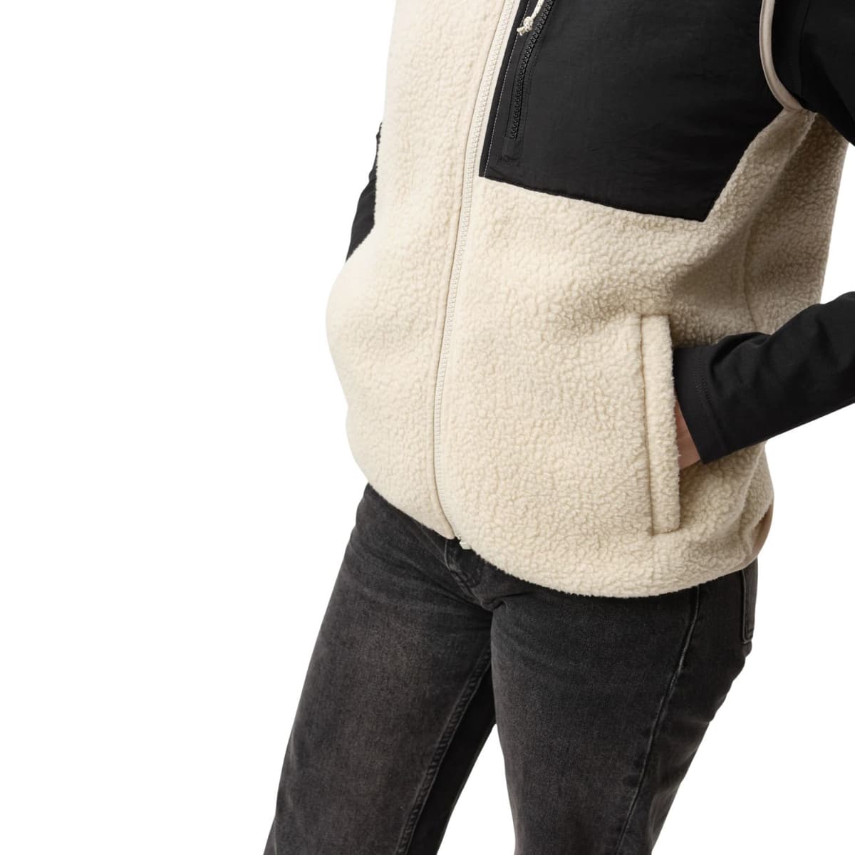 Colourwear Pile Vest Winter Bodywarmer Dames Wit M/38 thumbnail 4