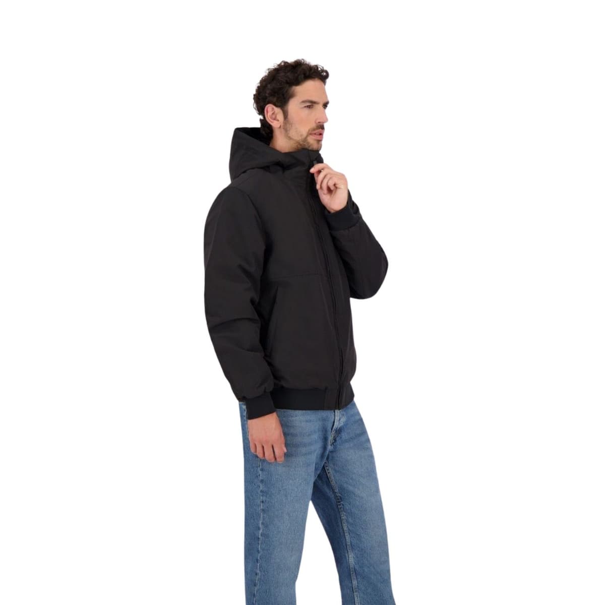 Airforce Padded Bomber Casual Winterjas Heren Zwart 2xl thumbnail 5