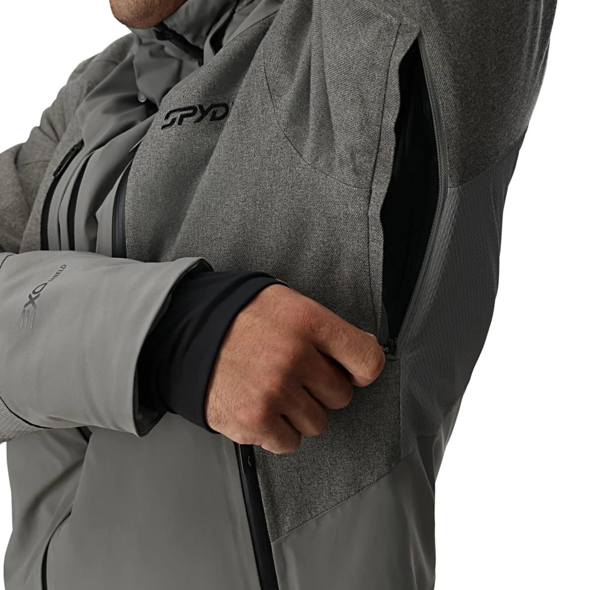 Spyder Alyeska Melange Ski Jas Heren Grijs M thumbnail 2