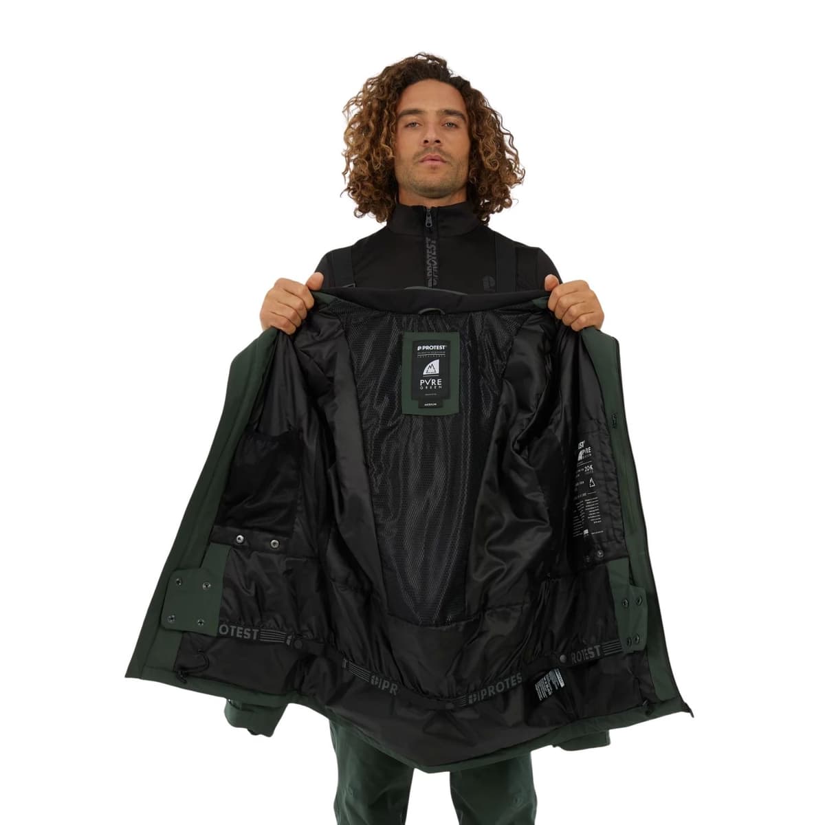 Protest Prttimothy Ski Jas Heren Donkergroen Xl thumbnail 2