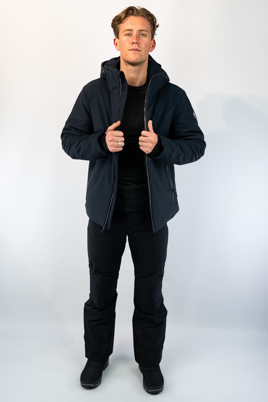 Rossignol Merino Wol En Dons Ski Jas Heren Zwart L thumbnail 3