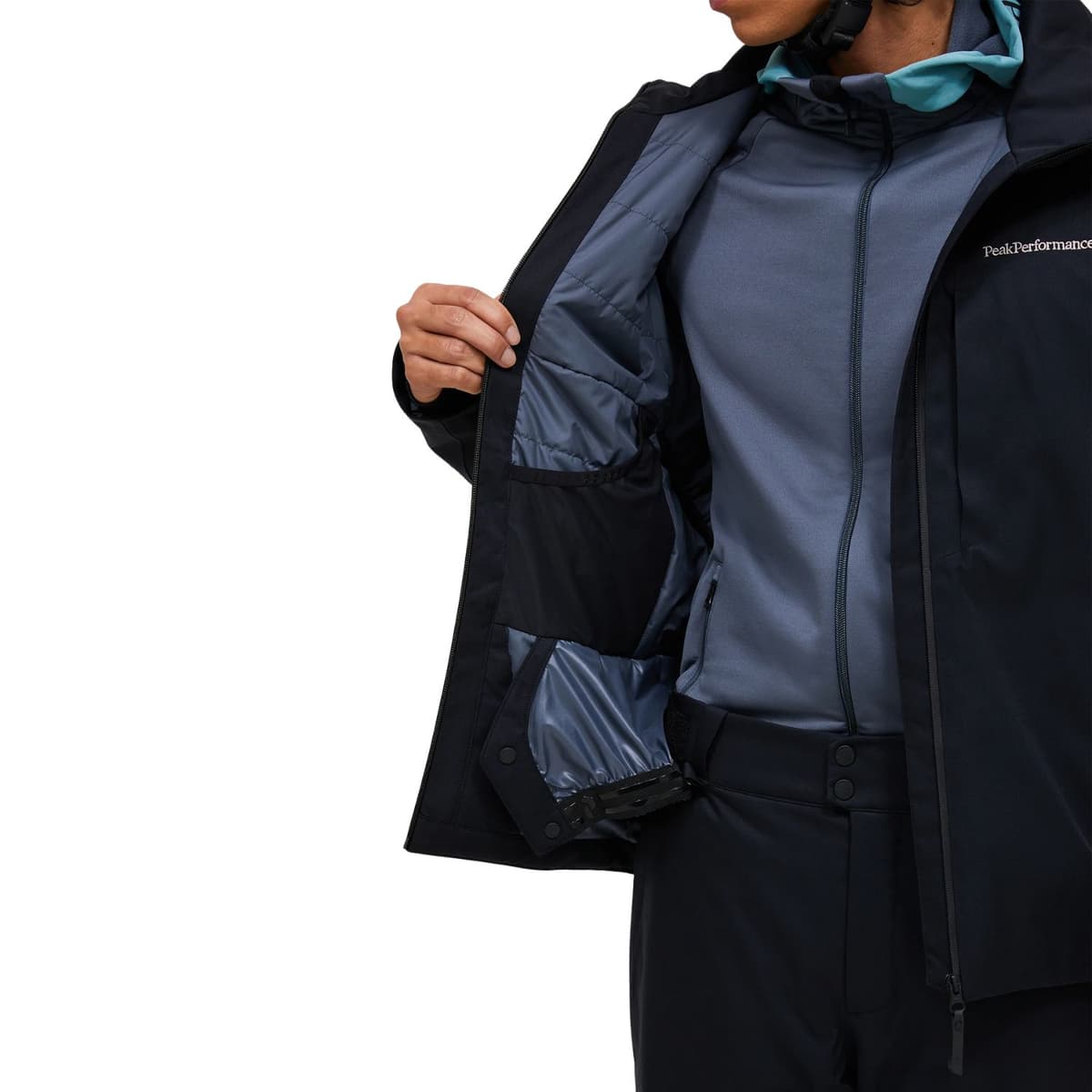 Peak Performance M Maroon Insulated Ski Jas Heren Zwart L thumbnail 2