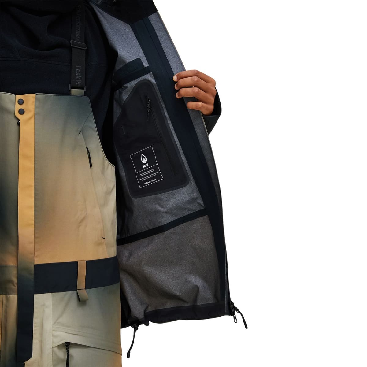 Peak Performance Edge 3l Aop Ski/snowboardjas Heren Zwart Dessin L thumbnail 3