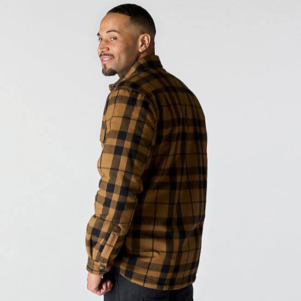Carhartt Relaxed Fit Flannel Sherpa Tussenjas Heren Bruin Dessin S thumbnail 3