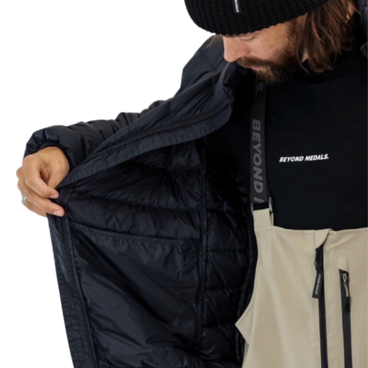 Beyond Medals Packable Down Tussenjas Heren Zwart L thumbnail 2