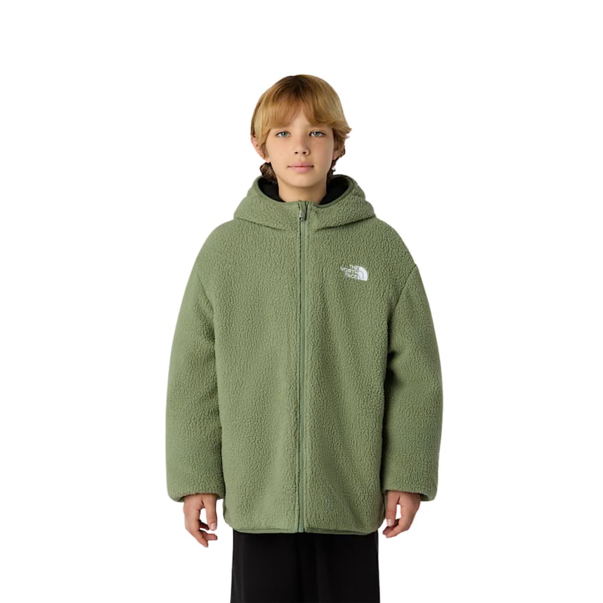 The North Face Reversible Shasta F/z Casaul Winterjas Jongens Donkergroen 164 thumbnail 5