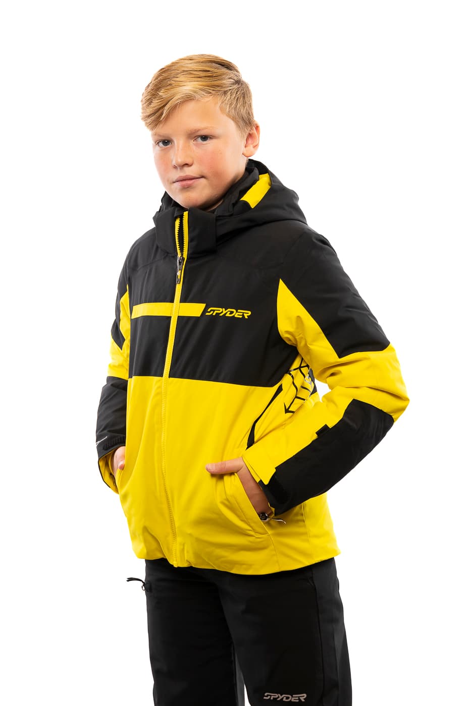 Spyder Challenger Ski/snowboard Jas Jongens Geel 164 thumbnail 3