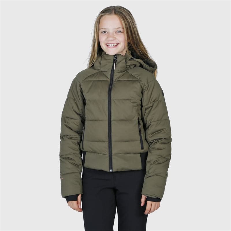 Brunotti Firecrown Ski/snowboard Jas Meisjes Donkergroen 140 thumbnail 3