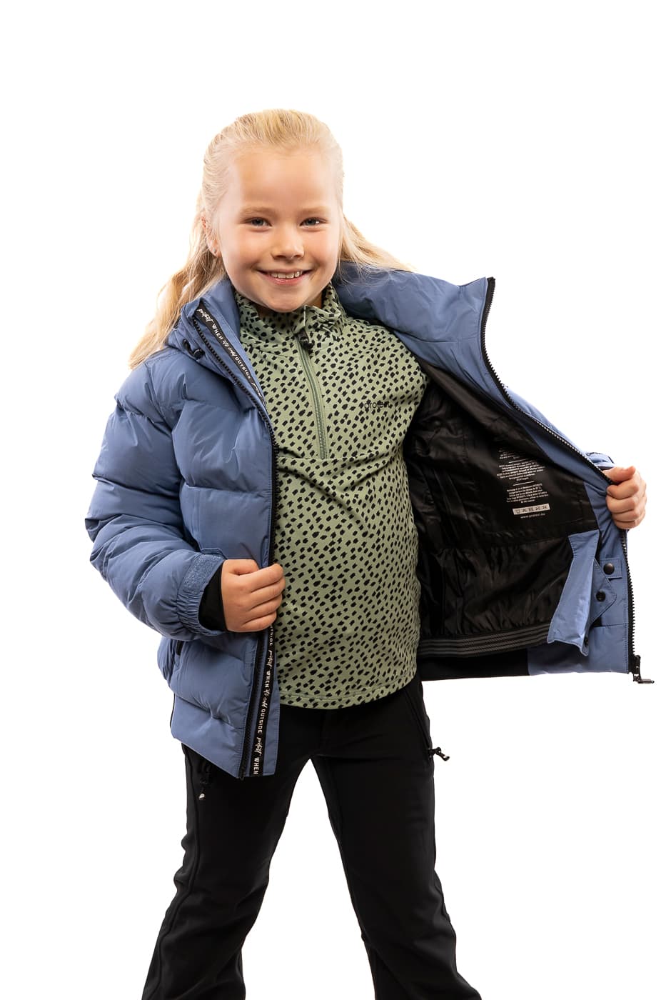 Protest Prteliny Ski/snowboard Jas Meisjes Blauw 116 thumbnail 4