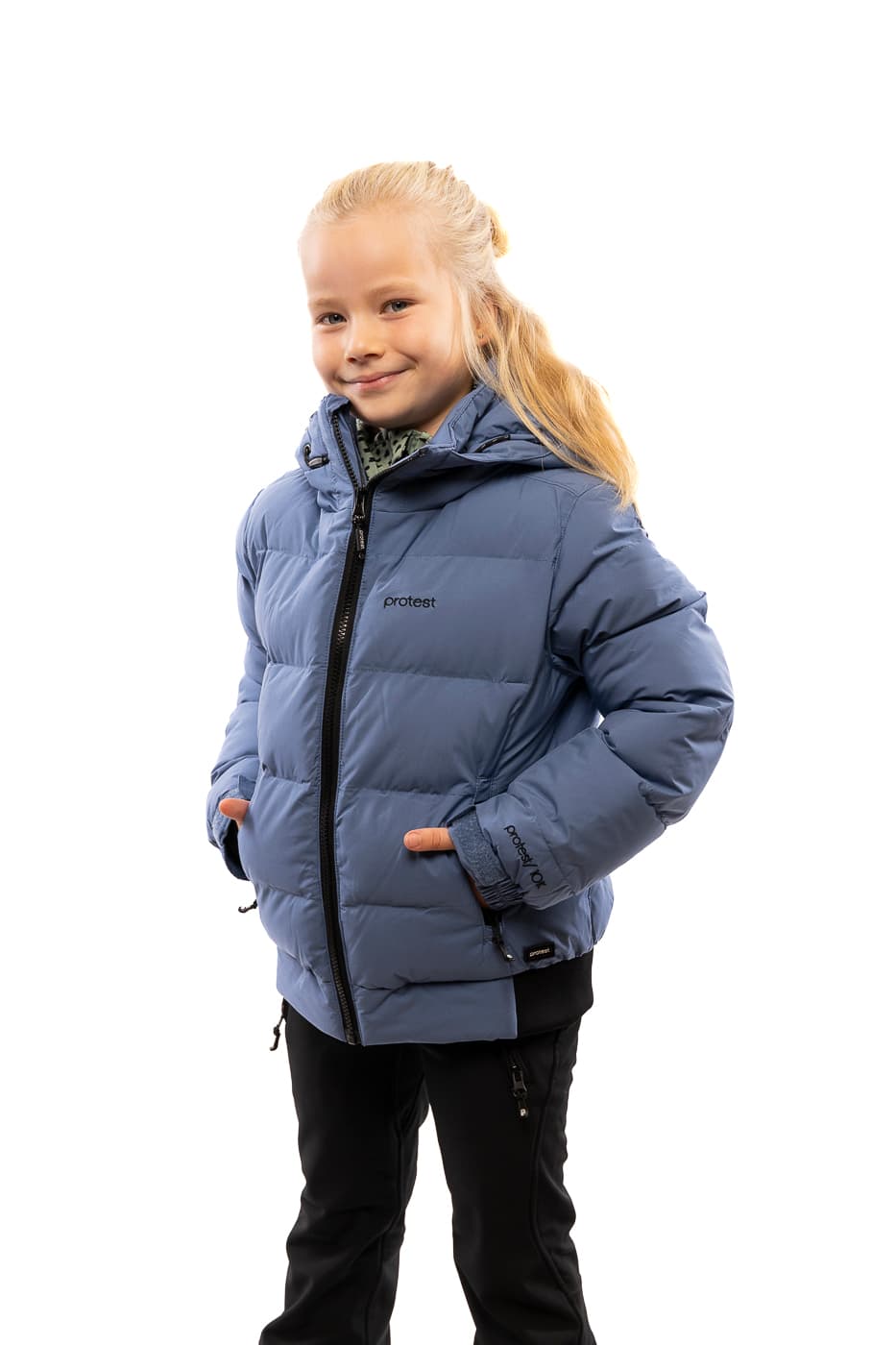 Protest Prteliny Ski/snowboard Jas Meisjes Blauw 116 thumbnail 3