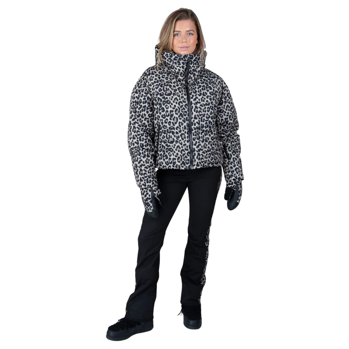 Brunotti Fiasky-print Ski/snowboard Jas Meisjes Zwart Dessin 152 thumbnail 2