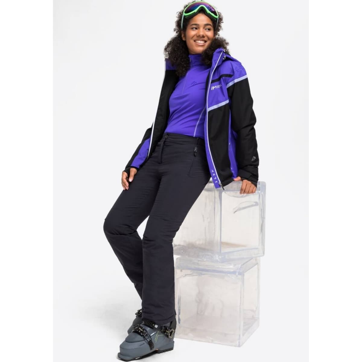 Maier Sports Vroni Slim 2.0 Skibroek Dames Zwart 20/40b thumbnail 3