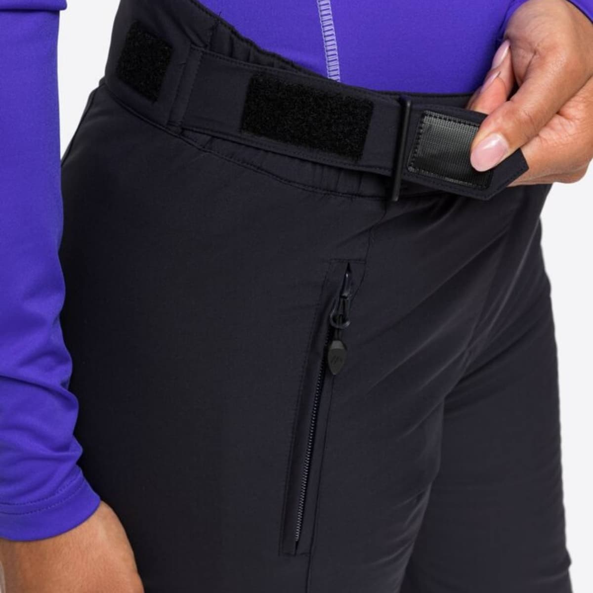 Maier Sports Vroni Slim 2.0 Skibroek Dames Zwart 20/40b thumbnail 2