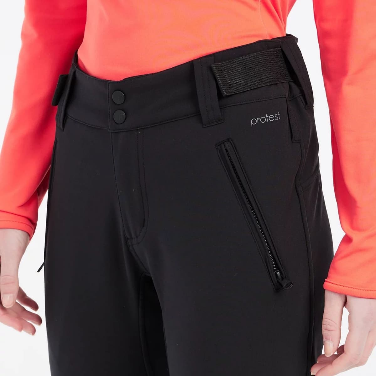 Protest Prtrelole Softshell Broek Dames Zwart L/40 thumbnail 2