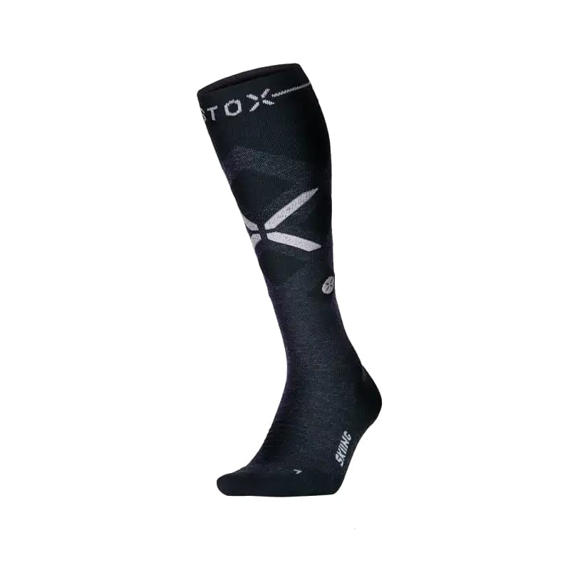Stox Skiing Merino Skisokken Blauw Dessin 43-47
