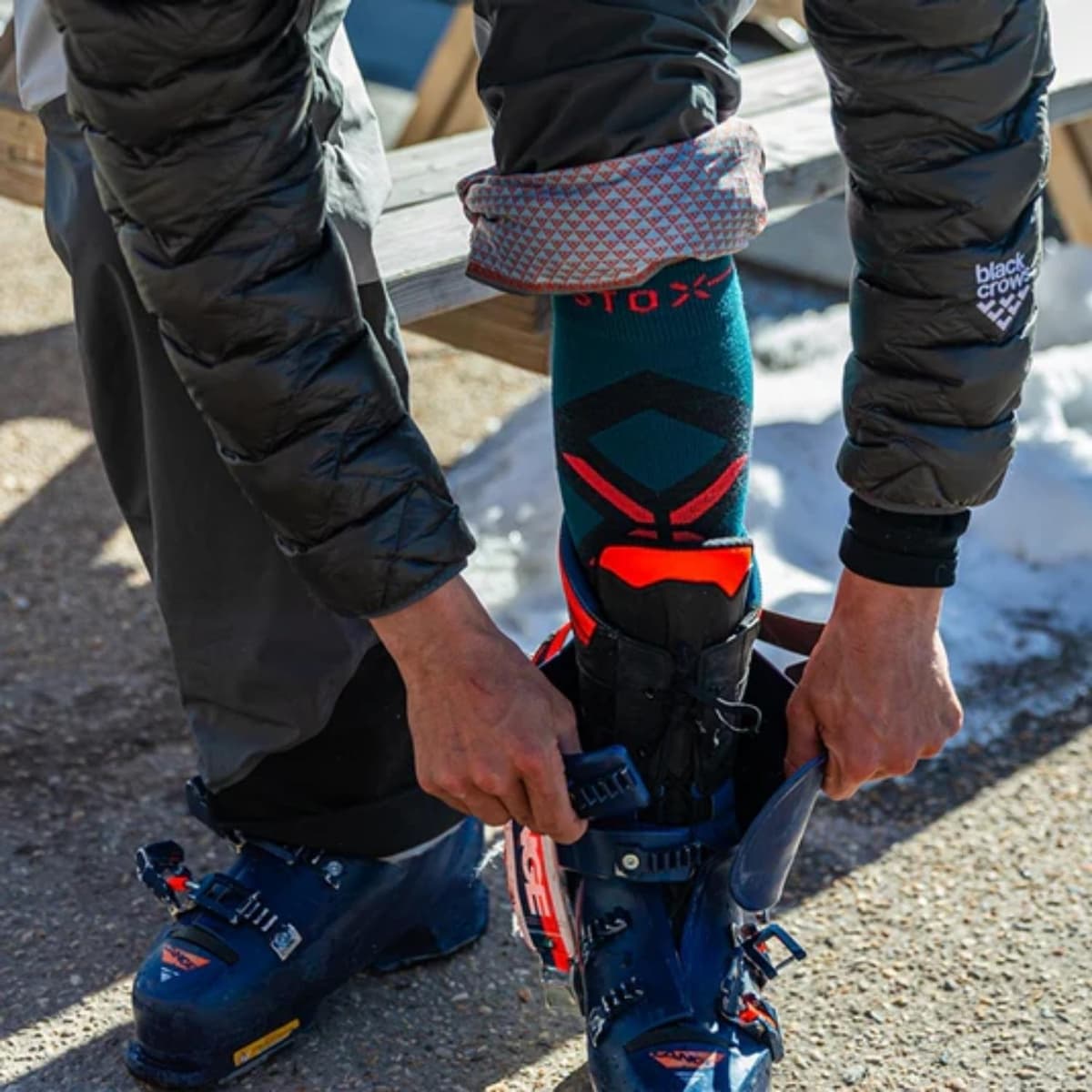 Stox Skiing Merino Skisokken Blauw Dessin 40-44 thumbnail 2